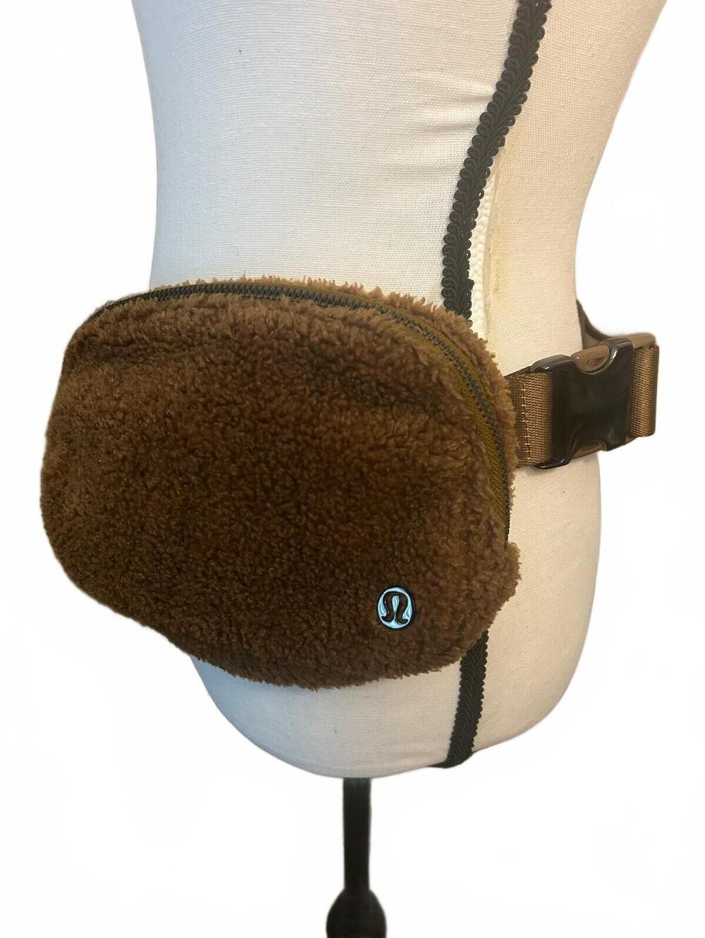 Lululemon Brown Sherpa Fleece Belt Bag Waist Pack